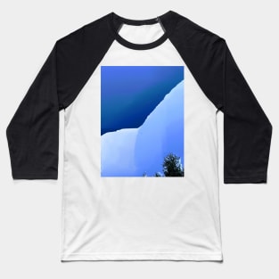 Glitchy Blue Sky Baseball T-Shirt